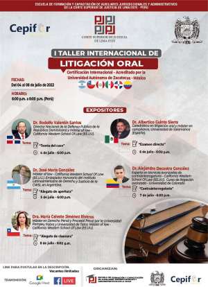 Director de Defensa Pública representará a República Dominicana en Taller Internacional.